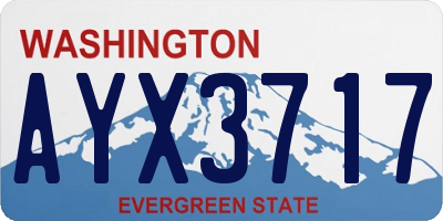 WA license plate AYX3717