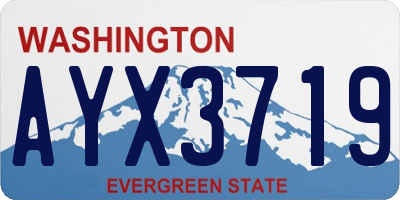 WA license plate AYX3719