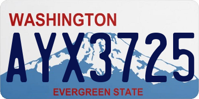 WA license plate AYX3725