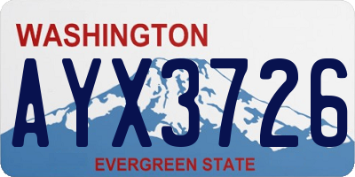 WA license plate AYX3726