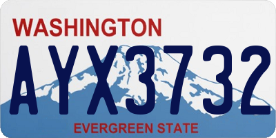 WA license plate AYX3732