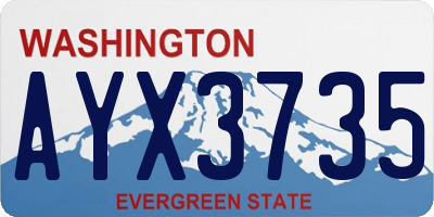 WA license plate AYX3735