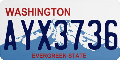 WA license plate AYX3736