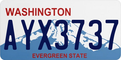 WA license plate AYX3737