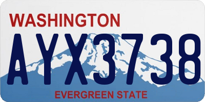 WA license plate AYX3738