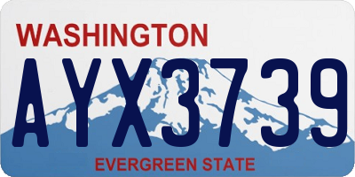 WA license plate AYX3739