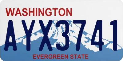 WA license plate AYX3741