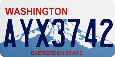 WA license plate AYX3742