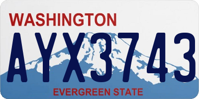 WA license plate AYX3743