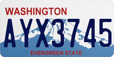 WA license plate AYX3745