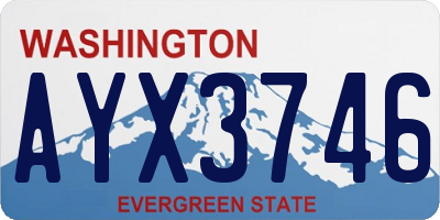 WA license plate AYX3746