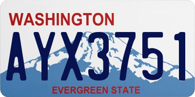 WA license plate AYX3751