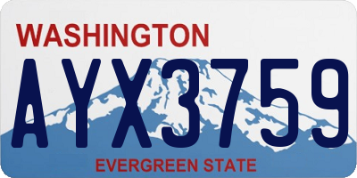 WA license plate AYX3759