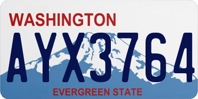 WA license plate AYX3764