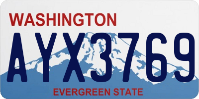 WA license plate AYX3769