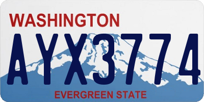 WA license plate AYX3774