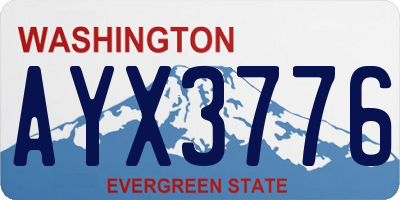 WA license plate AYX3776