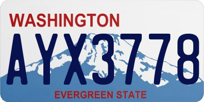 WA license plate AYX3778