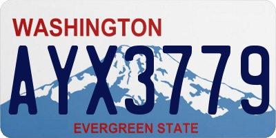 WA license plate AYX3779