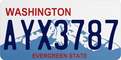 WA license plate AYX3787