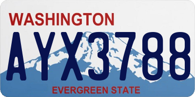 WA license plate AYX3788