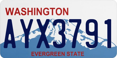 WA license plate AYX3791