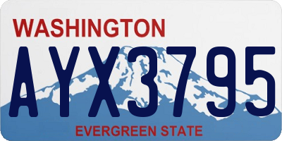 WA license plate AYX3795