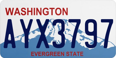 WA license plate AYX3797