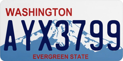 WA license plate AYX3799