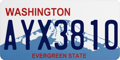 WA license plate AYX3810