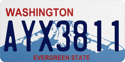 WA license plate AYX3811