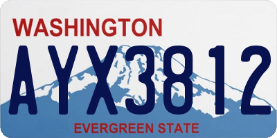 WA license plate AYX3812