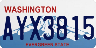 WA license plate AYX3815