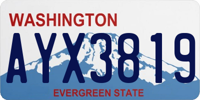 WA license plate AYX3819