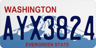 WA license plate AYX3824