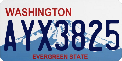 WA license plate AYX3825