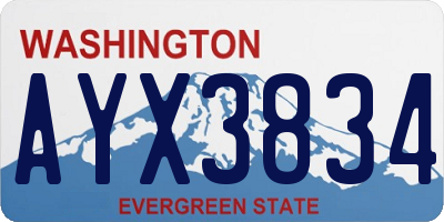 WA license plate AYX3834