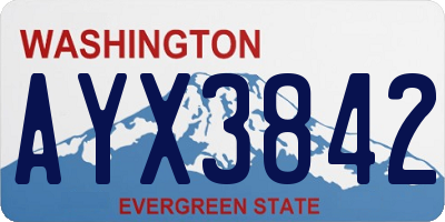 WA license plate AYX3842