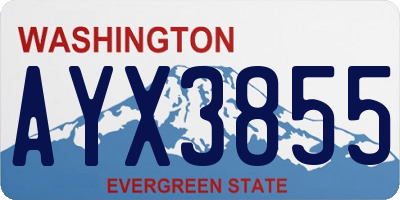 WA license plate AYX3855