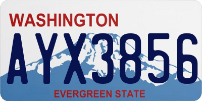 WA license plate AYX3856