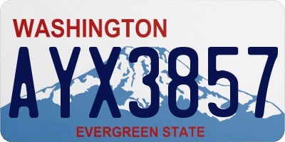 WA license plate AYX3857