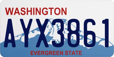 WA license plate AYX3861