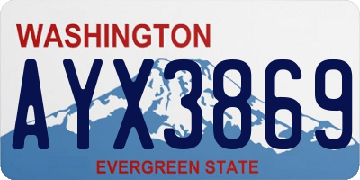 WA license plate AYX3869