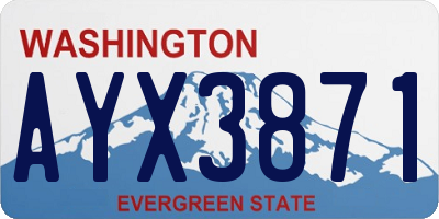 WA license plate AYX3871