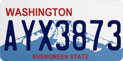 WA license plate AYX3873