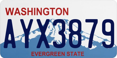 WA license plate AYX3879