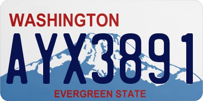 WA license plate AYX3891