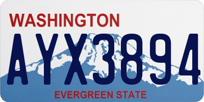 WA license plate AYX3894