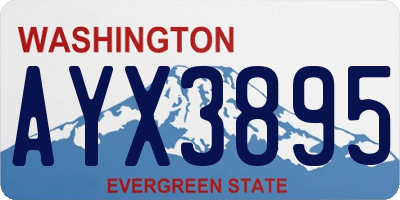 WA license plate AYX3895