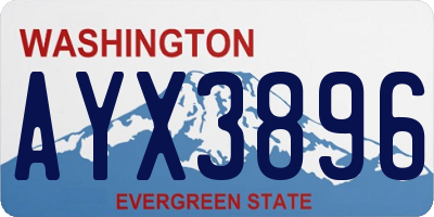 WA license plate AYX3896